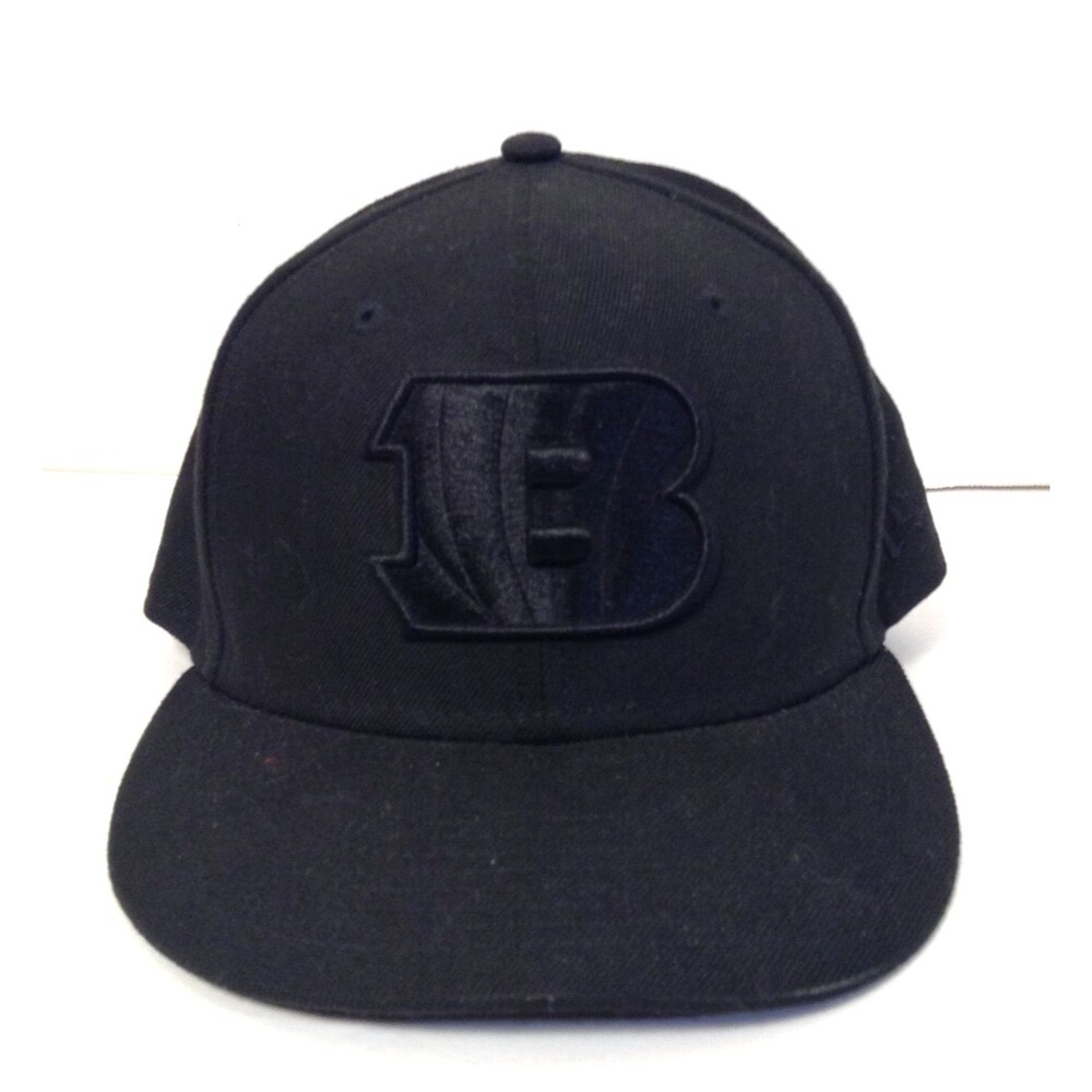 Cincinnati Bengals New Era 9Fifty Hat Cap Unisex All Black Snapback Embroidered